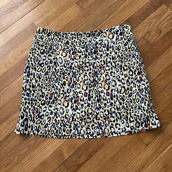 Swing Control Skirt Skort Multicolor Animal Print Pullover Golf Tennis Size 18 - Picture 2 of 8